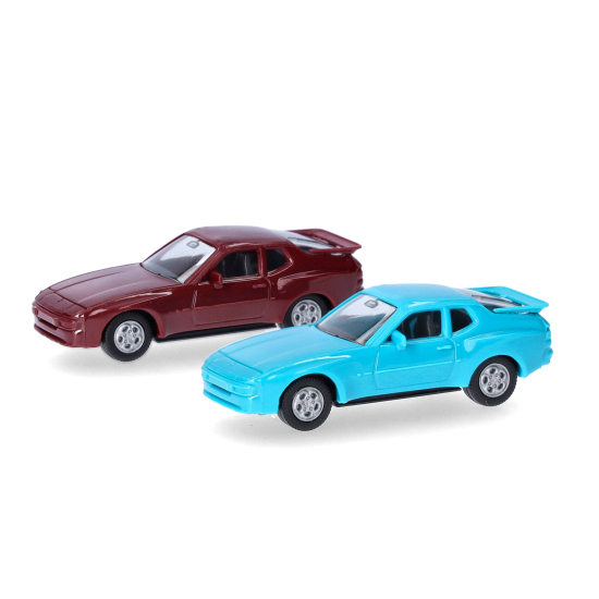 Herpa 012768-004 – MiniKit: Porsche 944, niebiesko-czerwony | Skala 1:87 H0